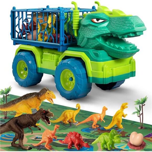 Dinosaur Truck Toys for Kids 3-5 Years, Transport Car Truck with 8 Dino Figures - Picture 6 of 6